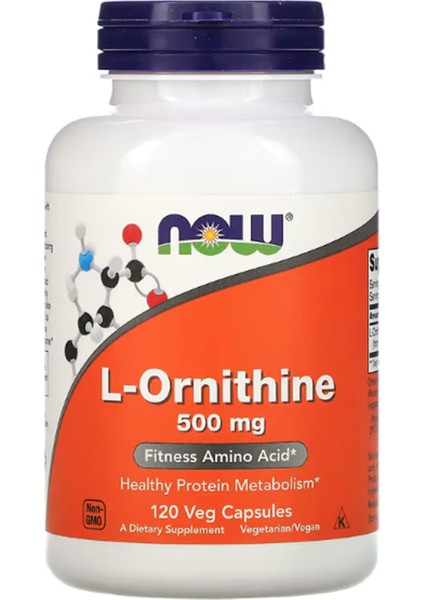 Foods L-Ornithine 500 Mg 120 Veg Capsules Usa Version