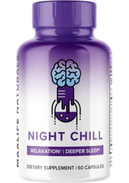 Maxlife Naturals Night Chill - Day Chill DHH-b 10mg  Night Time Natural Anxiety & Stress Support 60 Capsul made In Usa