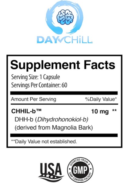Day Chill™ Natural Stress And Anxiety Relief 60 Capsul made In Usa modelleri