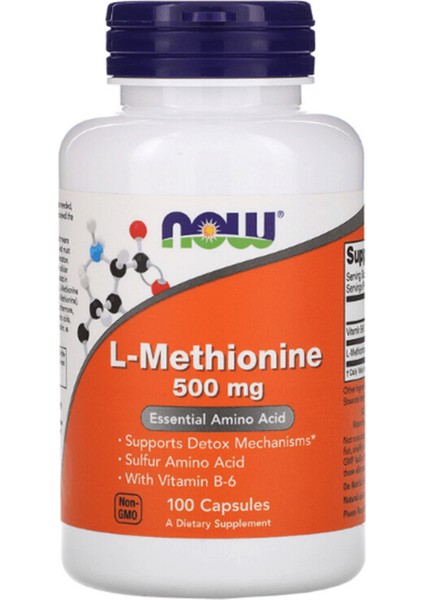 Foods L-Methionine 500 Mg 100 Capsules Usa