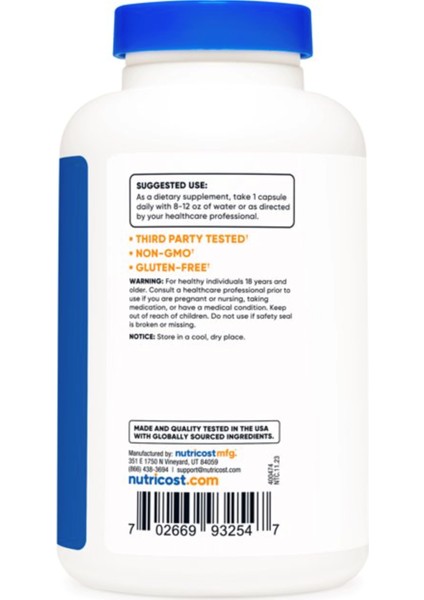 L-Phenylalanine 500MG 180 Capsul - Non-Gmo Amino Acid Usa Menşei fiyatları