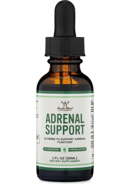 Adrenal Support Supplements (Liquid Drops) - 10 Organic Adaptogens For Adrenal Fatigue (One Month Supply) Cortisol Manager For Stress Relief (10 Apoptogenic Herbs For Adrenal HEALTH)30ML 3
