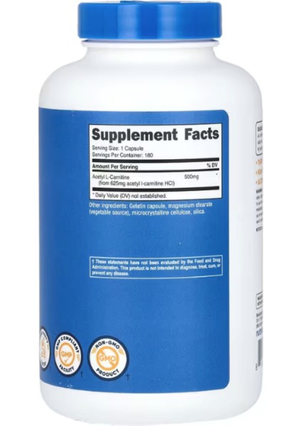 Acetyl L-Carnitine (Alcar) 500MG 180 Capsul Usa Menşei fiyatları