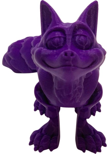 3D Hareketli Tilki Oyuncak - Mor