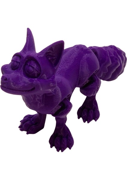 3D Hareketli Tilki Oyuncak - Mor