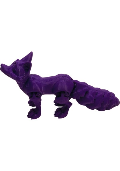 3D Hareketli Tilki Oyuncak - Mor