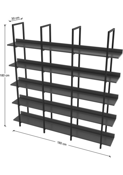 Loft Kitaplık Antrasit