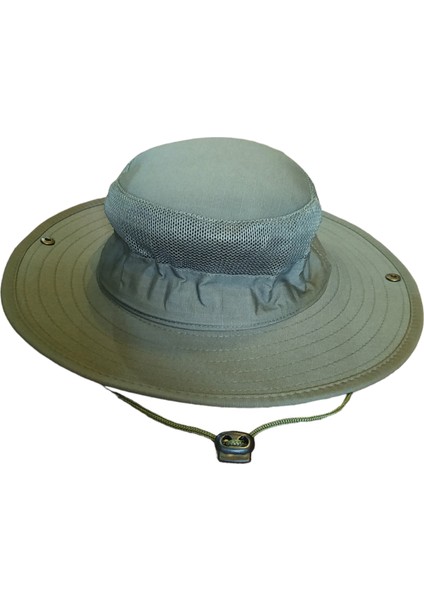 Yazlık Fileli Fötr Haki Renkli Şapka
