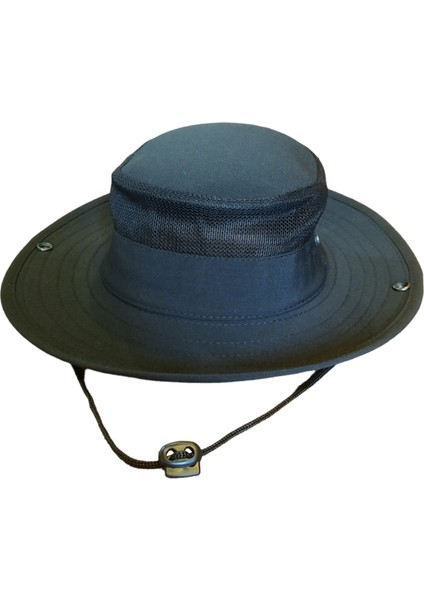 Yazlık Fötr Şapka Siyah Fileli