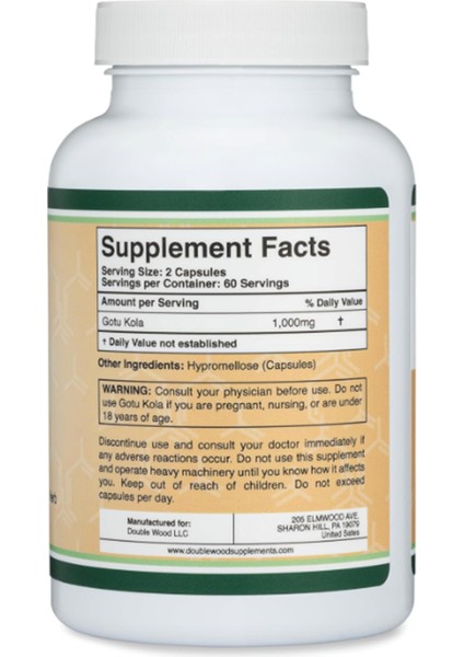 Gotu Kola 1 000MG 120 Capsul 3533 modelleri