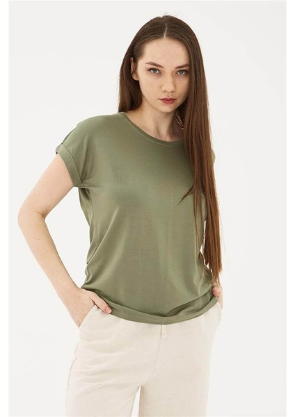 24Y0194K1 Fashion Friends Kadın Bluz Haki fiyatları