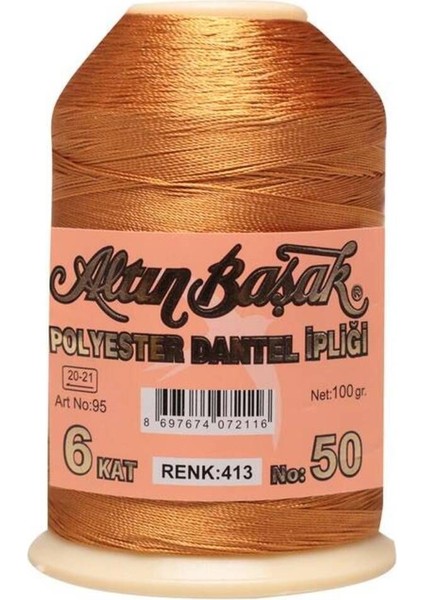 Altınbaşak Dantel ve Oya Ipi 6 Kat 50 No 100 gr 413 (Yeni)