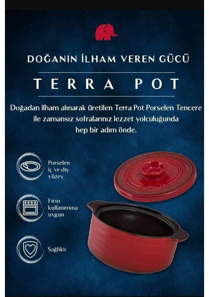 Terra Pot Porselen Tencere 20 cm 500.01.01.8343