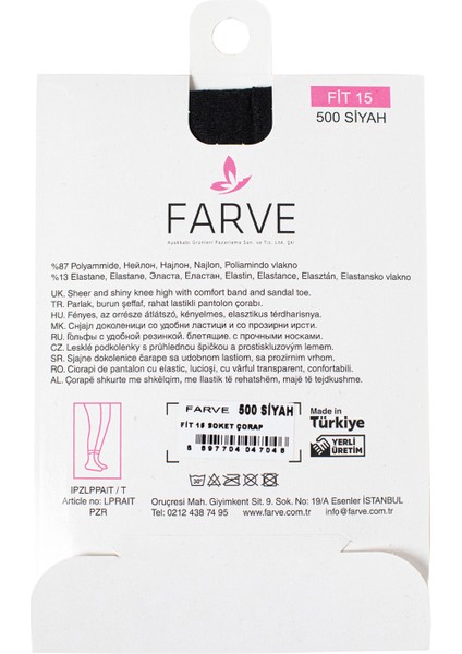Siyah Kadın Soket Çorap FRV06 fiyatları
