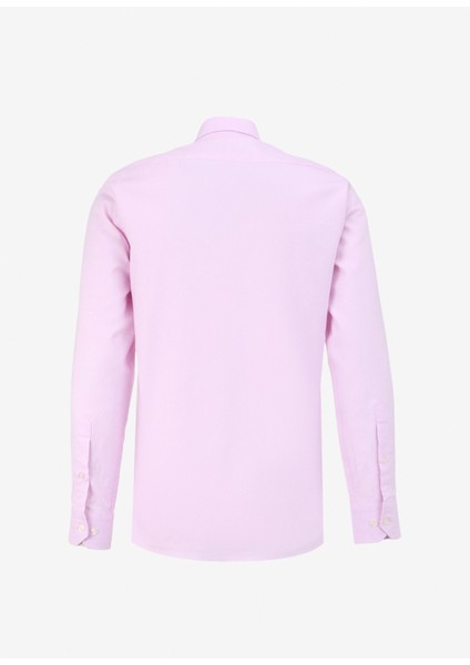 Slim Fit Düğmeli Yaka Pembe Erkek Gömlek BBSS24MSH006 fiyatları