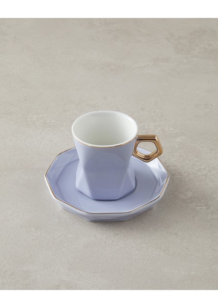 Axel New Bone China Kahve Fincan Takımı 4 Parça 2 Kişilik Lila