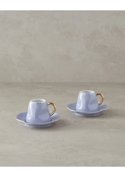 English Home Felix New Bone China Kahve Fincan Takımı 4 Parça 2 Kişilik Lila