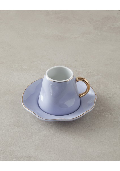 English Home Felix New Bone China Kahve Fincan Takımı 4 Parça 2 Kişilik Lila