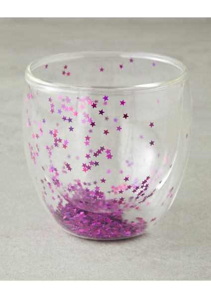 Sparkle Borosilkat Cam Double Wall Kupa Pembe modelleri