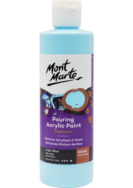 Dökme Akrilik Boya Premium 240 ml Light Blue modelleri