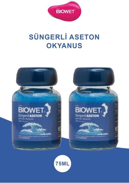 Süngerli Okyanus Kokulu Aseton 75ml X2