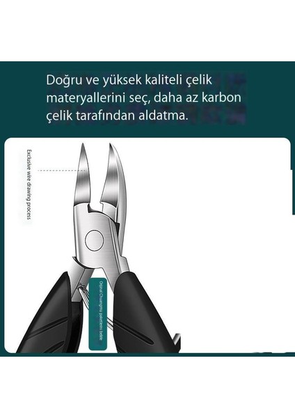 Tırnak Oluk Pensesi, Tırnak Makası, Eğik Kenarlı Pedikür Alet Seti (Yurt Dışından)