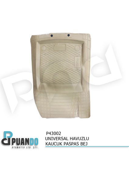 Universal Unıversal Havuzlu Kaucuk Paspas Bej 7lı