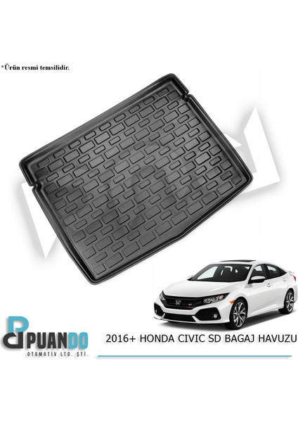 Araca Özel 2016+ Honda Cıvıc Sd Bagaj Havuzu