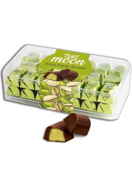 Moon Antep Fıstıklı Krema Dolgulu Bayramlık Çikolata 380 Gr.