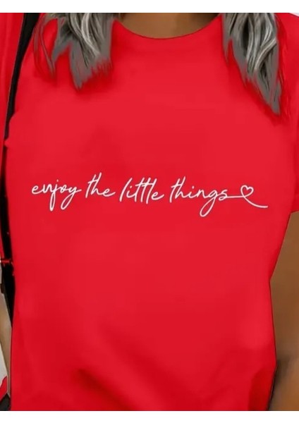 Kadın Kısa Kollu Önü Yazı Baskılı Basic Süprem T-Shirt fiyatları