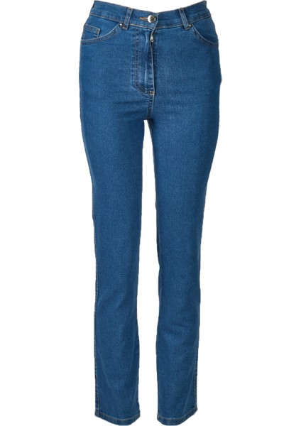 Yüksek Bel Dar Paça Kadın Kot Pantolon - Minimalist Tarz