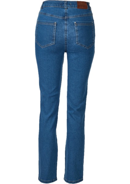 Yüksek Bel Dar Paça Kadın Kot Pantolon - Minimalist Tarz indirimleri