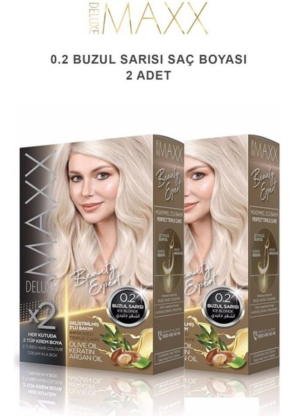 Maxx Deluxe Saç Boyası 0.2 Buzul Sarısı  X2