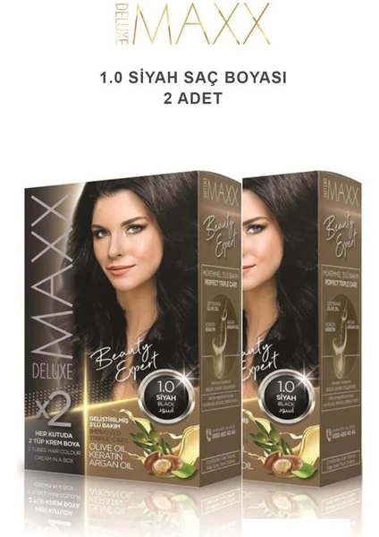 Maxx Deluxe Saç Boyası 1.0 Siyah X2