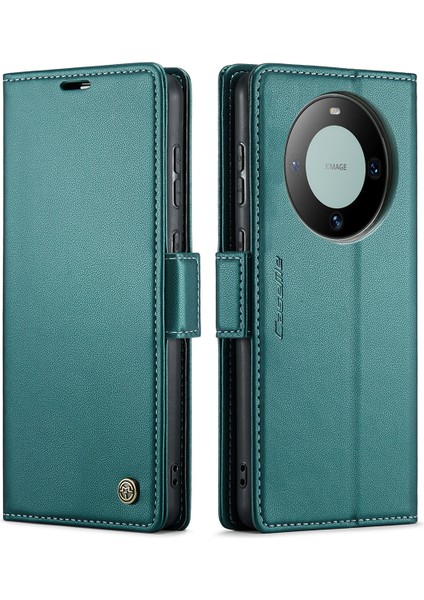 Huawei Mate 60 Için Pu Deri Standli Cüzdan Flip Telefon Kılıfı - Yeşil (Yurt Dışından)
