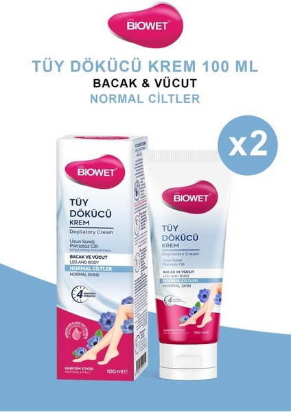 Normal Ciltler Için Tüy Dökücü Krem 100ml X2