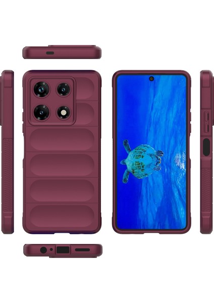 Infinix Note 30 Pro Için Kaymaz Yumuşak Silikon Telefon Kılıfı - Koyu Kırmızı (Yurt Dışından) modelleri