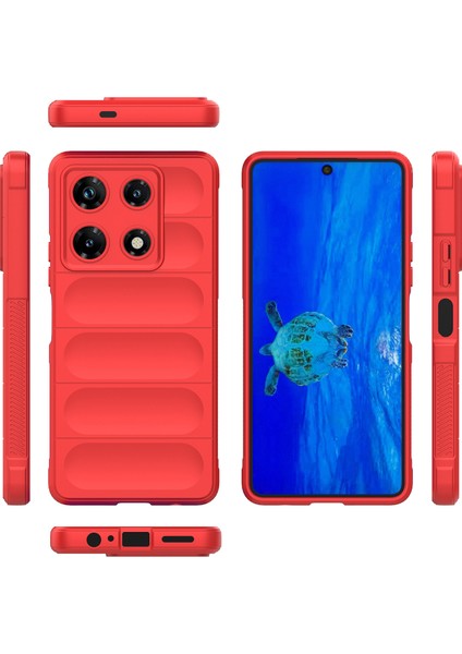 Infinix Note 30 Pro Için Kaymaz Yumuşak Silikon Telefon Kılıfı - Kırmızı (Yurt Dışından) modelleri