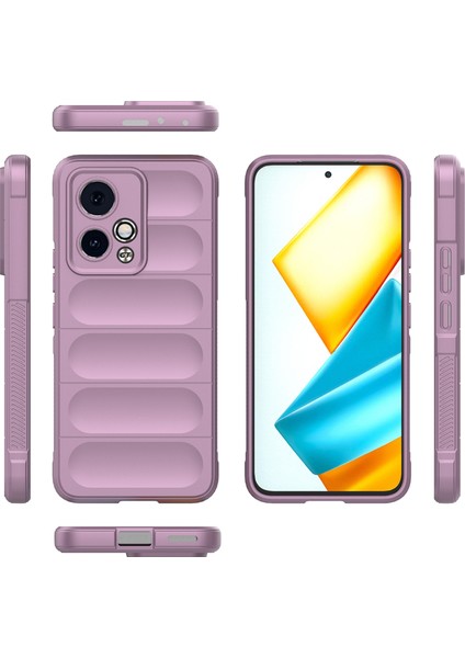Honor 90 Gt Için Kaymaz Yumuşak Silikon Telefon Kılıfı - Mor (Yurt Dışından)