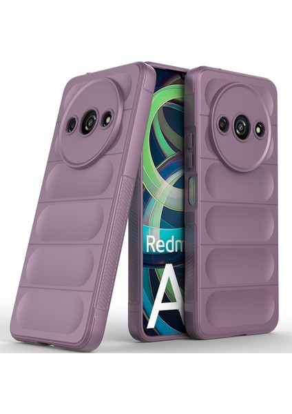 Xiaomi Redmi A3 Için Kaymaz Yumuşak Silikon Telefon Kılıfı - Mor (Yurt Dışından)