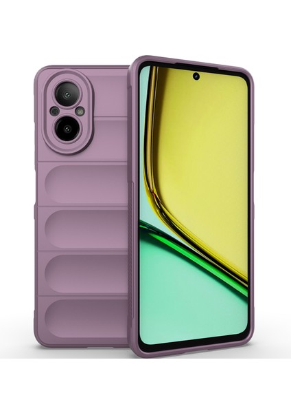 Realme C67 4g Için Kaymaz Yumuşak Silikon Telefon Kılıfı - Mor (Yurt Dışından)