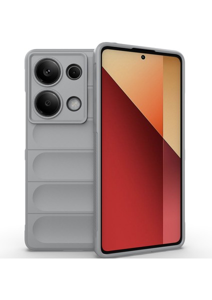 Xiaomi Redmi Note 13 Pro 4g Için Kaymaz Yumuşak Silikon Telefon Kılıfı - Gri (Yurt Dışından)