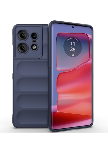 Motorola Edge 50 Pro Için Kaymaz Yumuşak Silikon Telefon Kılıfı - Lacivert (Yurt Dışından)