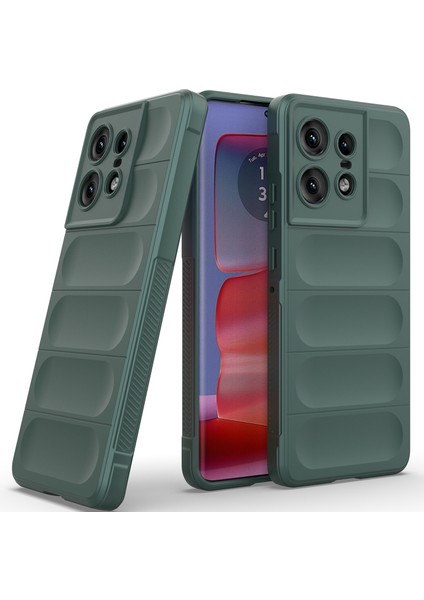 Motorola Edge 50 Pro Için Kaymaz Yumuşak Silikon Telefon Kılıfı - Yeşil (Yurt Dışından)