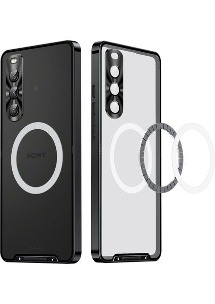 Sony Xperia 10 Iv Için Metal Pc Arka Lens Koruma Manyetik Kablosuz Şarj Cihazı Telefon Kılıfı Siyah (Yurt Dışından) fiyatları
