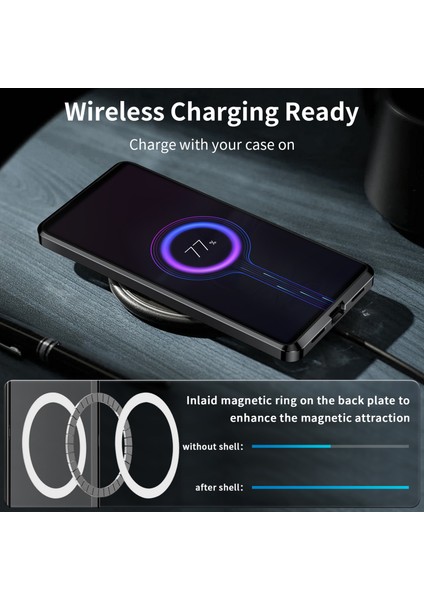 Sony Xperia 10 V Için Metal Pc Arka Lens Koruma Manyetik Kablosuz Şarj Cihazı Telefon Kılıfı Siyah (Yurt Dışından) fırsatları