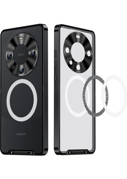 Huawei Mate 60 Için Metal Pc Arka Lens Koruma Manyetik Kablosuz Şarj Cihazı Telefon Kılıfı Siyah (Yurt Dışından) fiyatları