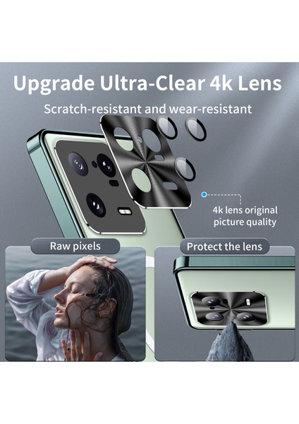 Xiaomi 13 Pro Için Metal Pc Arka Lens Koruma Manyetik Kablosuz Şarj Cihazı Telefon Kılıfı Yeşil (Yurt Dışından) modelleri