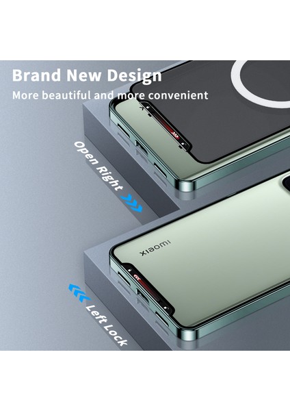 Xiaomi 13 Pro Için Metal Pc Arka Lens Koruma Manyetik Kablosuz Şarj Cihazı Telefon Kılıfı Yeşil (Yurt Dışından) indirimleri
