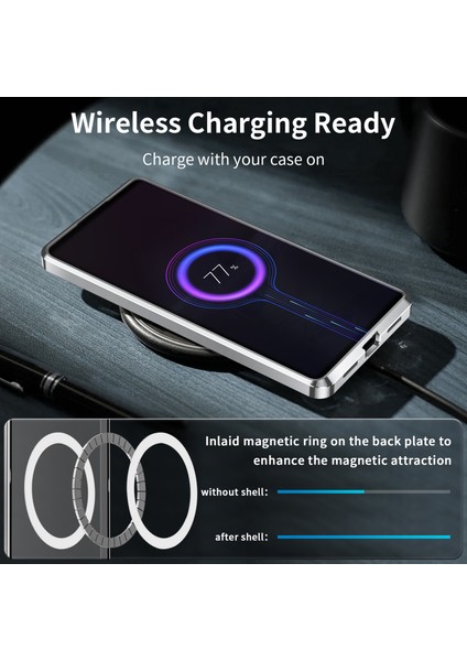 Sony Xperia 10 V Için Metal Pc Arka Lens Koruma Manyetik Kablosuz Şarj Cihazı Telefon Kılıfı Gümüş (Yurt Dışından) fırsatları